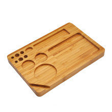 Bamboo Rolling Tray Suit Smoke Cigarette Paper Hand Roller Multifunctional Rolling Trays Accessories Tool